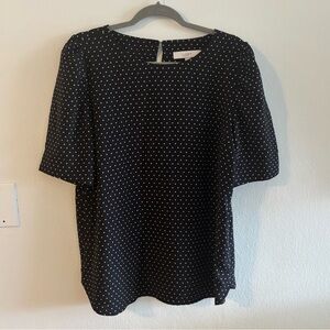 Loft Black Polka Dot Blouse